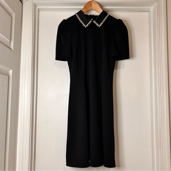 Karl Lagerfeld Paris Scuba Crepe A-line Dress - Size 4 - Picture 2 of 16